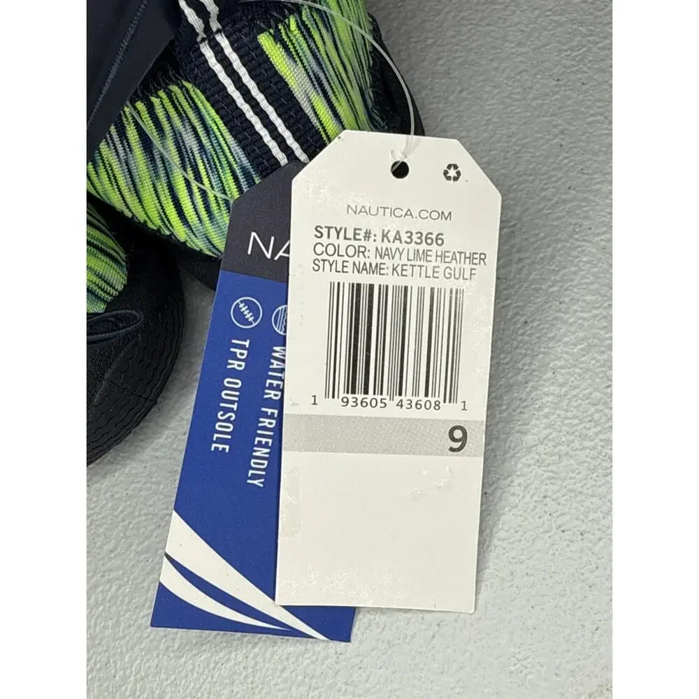 Toddler’s Nautica Kettle Gulf Water Shoes Navy Lime Heather Size 9